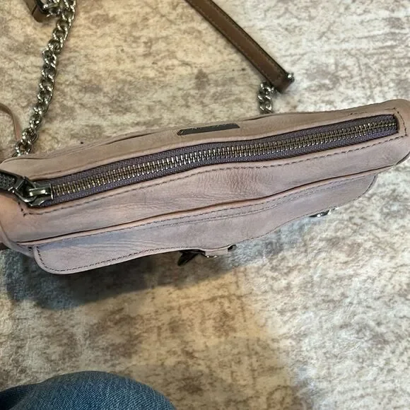 Rebecca Minkoff Quilted Tan suede Crossbody Bag - Picture 8 of 11